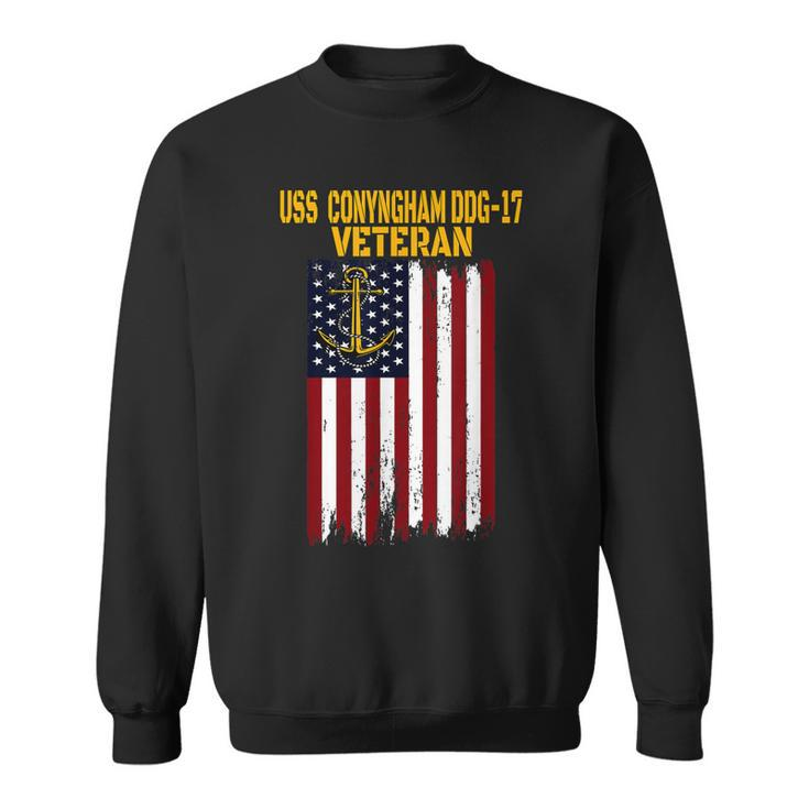 Uss Conyngham Ddg-17 Destroyer Veterans Day Fathers Day Dad  Sweatshirt