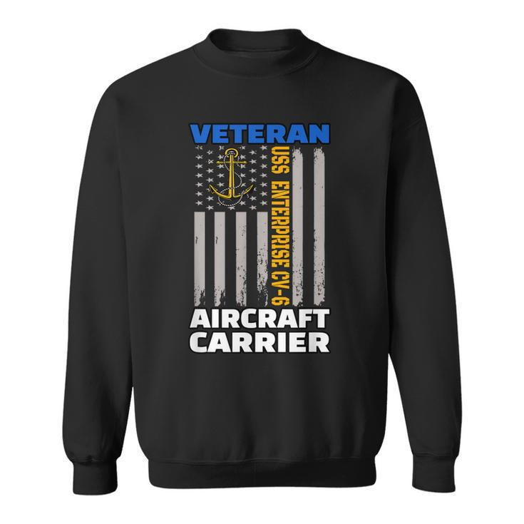 Uss Enterprise Cv-6 Aircraft Carrier Veterans Day Sailors  Sweatshirt