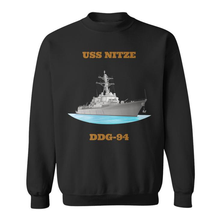 Uss Nitze Ddg-94 Navy Sailor Veteran Gift   Sweatshirt