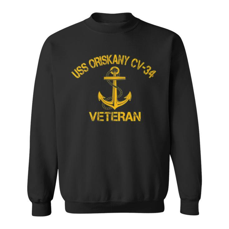 Uss Oriskany Cv-34 Aircraft Carrier Veteran Veterans Day Men   Sweatshirt