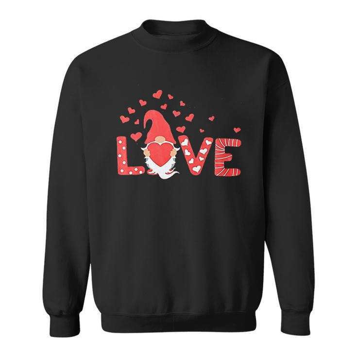 Valentines Day Gnomes Love Heart Graphic Lover Gift Couple Men Women Sweatshirt Graphic Print Unisex