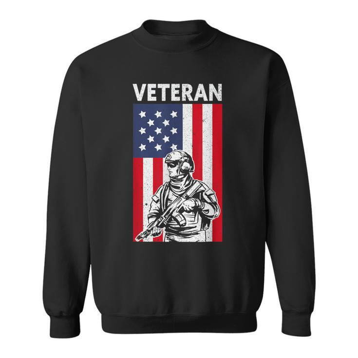 Veteran | Usa Flag Proud American Veteran  Sweatshirt