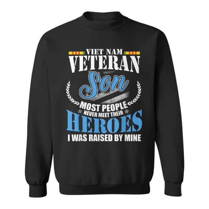 Vietnam Veteran Son American Flag Military Us Patriot  Sweatshirt