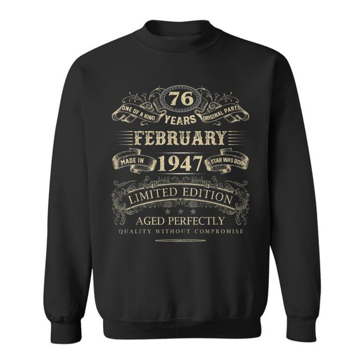 Vintage 1947 Geburtstags Sweatshirt für Frauen und Männer, 76 Jahre Alt