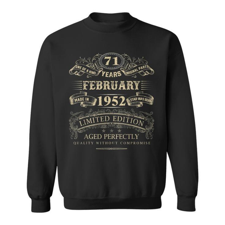 Vintage 1952 Outfit Sweatshirt für 71. Geburtstag, Frauen und Männer