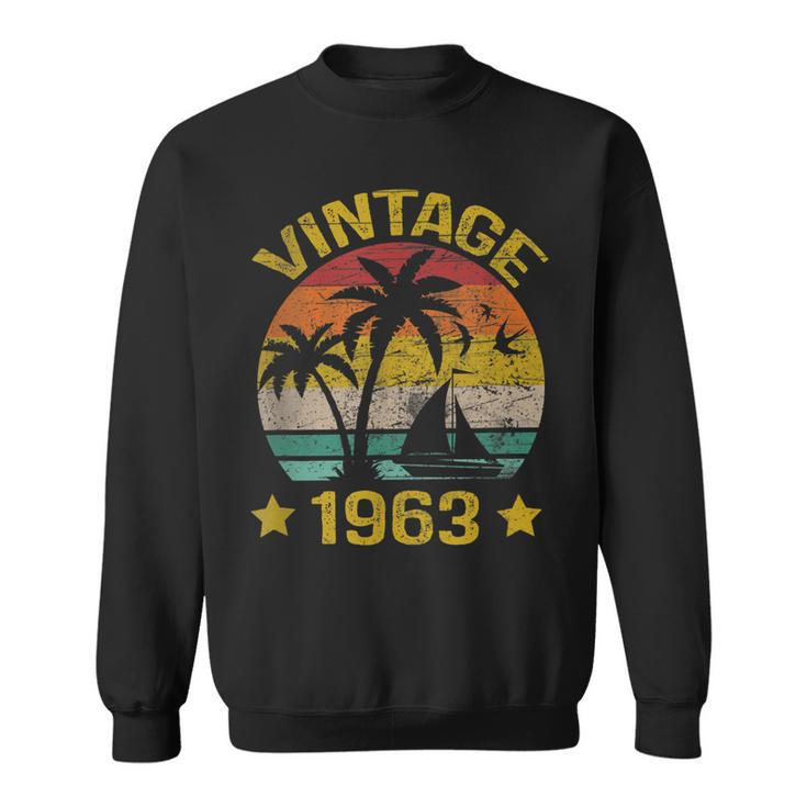 Vintage 1963 Made In 1963 60Th Birthday Gift 60 Year Old  Men Women Sweatshirt Graphic Print Unisex