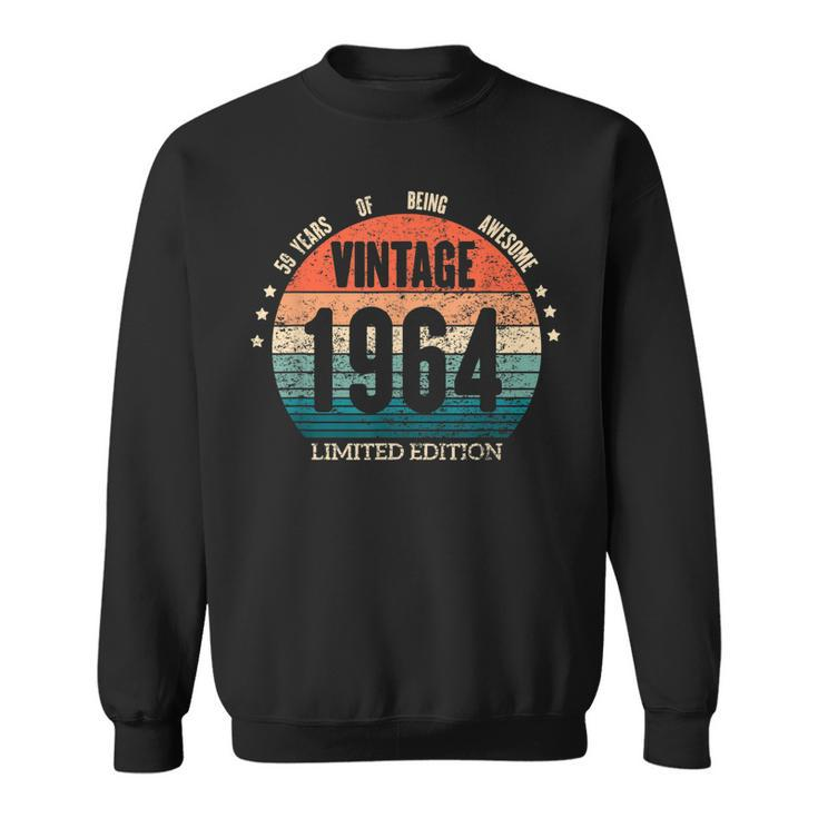 Vintage 1964 Limited Edition 59 Year Old Gifts 59Th Birthday  Sweatshirt