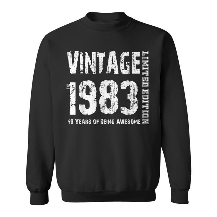 Vintage 1983 40 Years Of Being Awesome 40Th Birthday  Sweatshirt