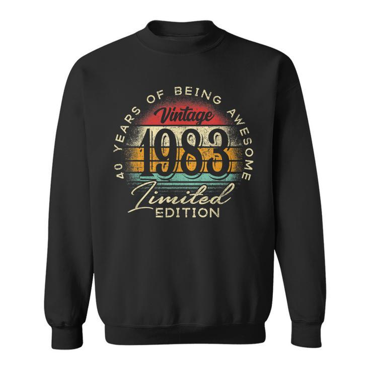 Vintage 1983 Limited Edition 40Th Birthday 40 Year Old Gifts  Sweatshirt