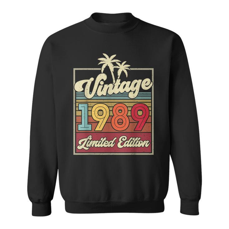 Vintage 1989 Wedding Anniversary Born In 1989 Birthday Party  Sweatshirt