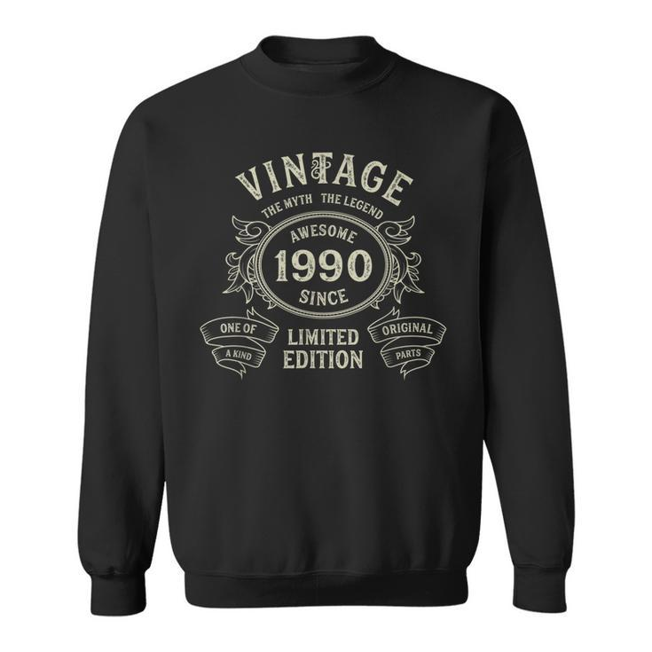 Vintage 1990 Limited Edition Born In 1990 33Rd Birthday  Sweatshirt