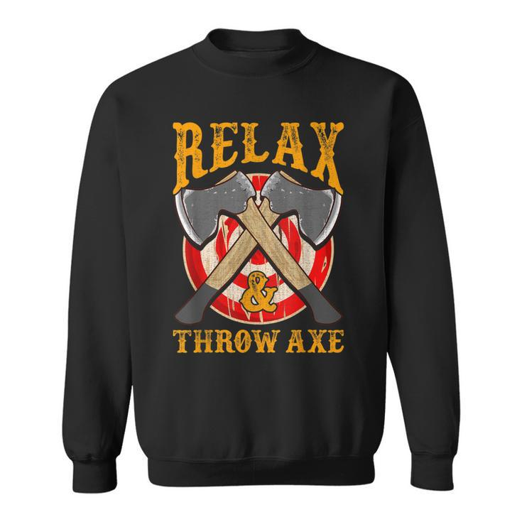 Vintage Axe Throwing Funny Hatchet Lumberjack Dad Gift  Sweatshirt