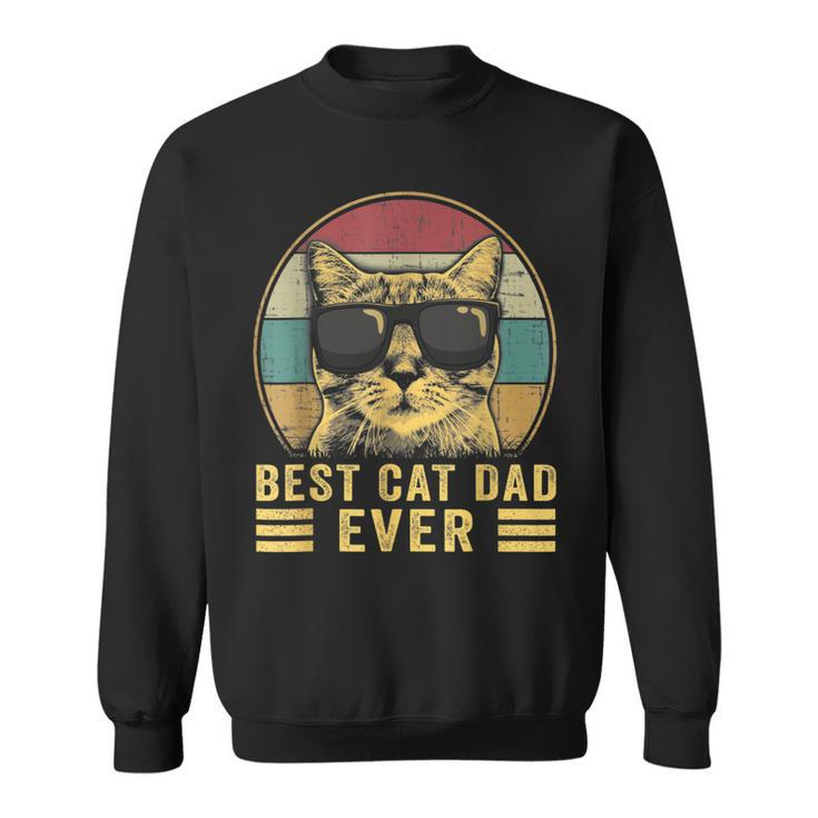Vintage Best Cat Dad Ever Bump Fit For Men Women Boys Girls  Sweatshirt