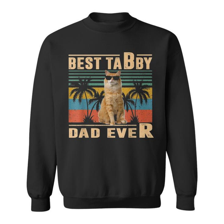 Vintage Best Cat Dad Ever Tabby Fathers Day Gift For Daddy Sweatshirt