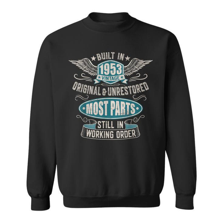 Vintage Birthday Born In 1953 Built In The 50S Men Women Sweatshirt Graphic Print Unisex
