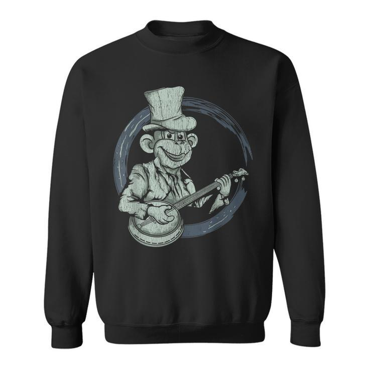 Vintage Bluegrass Banjo  - Southern Line Dance Monkey Sweatshirt