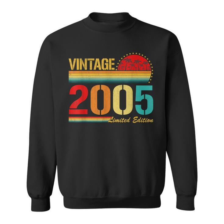 Vintage Born In 2005 Birthday Year Party Wedding Anniversary  Sweatshirt