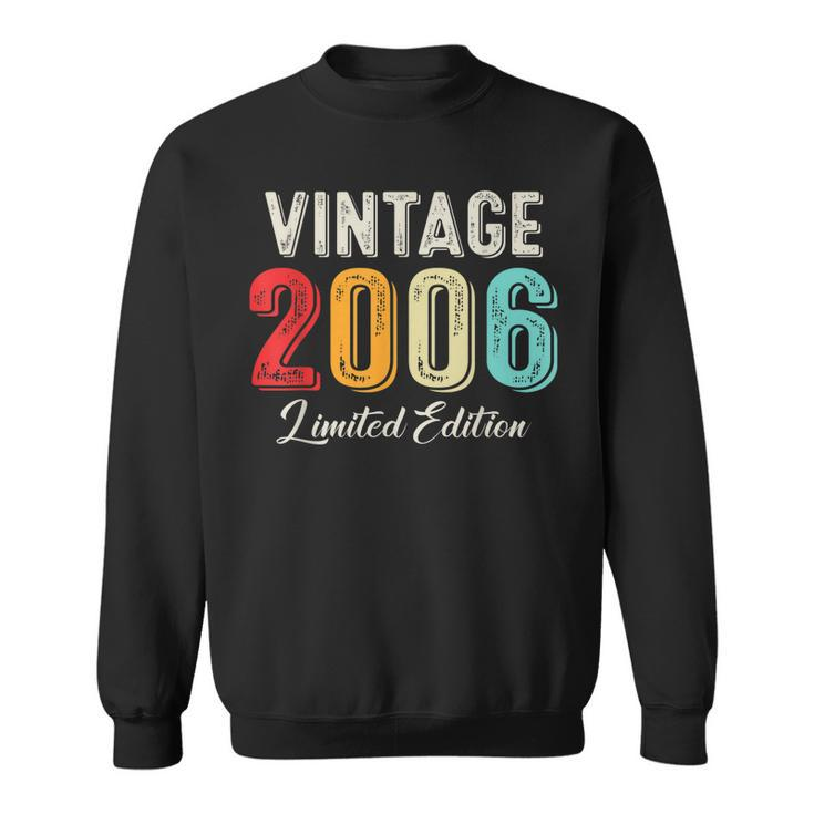 Vintage Born In 2006 Birthday Year Party Wedding Anniversary  Sweatshirt