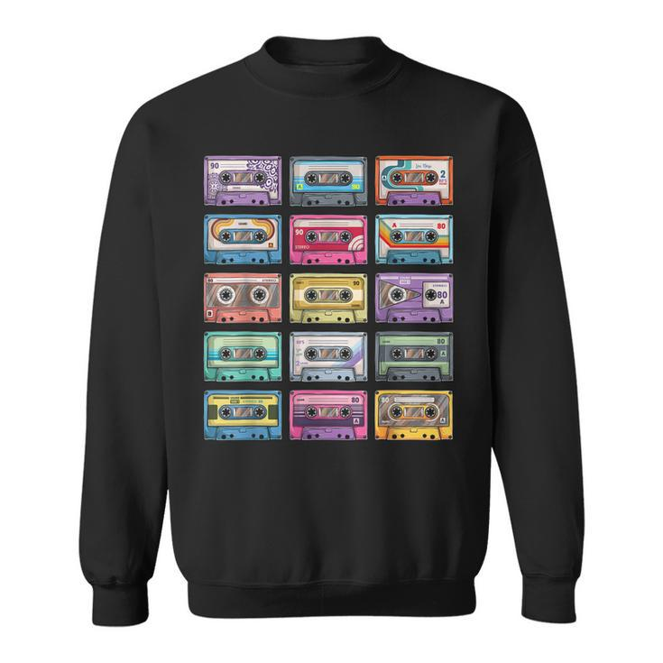 Vintage Cassette Tapes Collection 80S 90S Music Mixtape  Sweatshirt