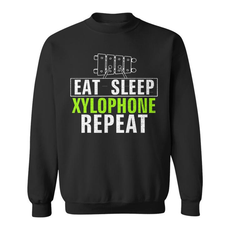 Vintage Eat Sleep Xylophone Repeat Funny Music Orchestra Sweatshirt