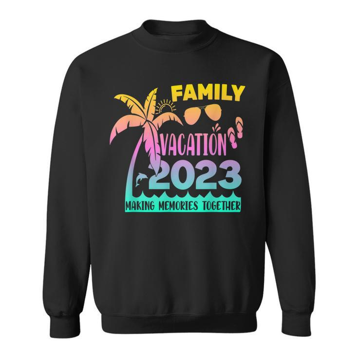 Vintage Family Trip Summer Vacation Beach 2023  Sweatshirt