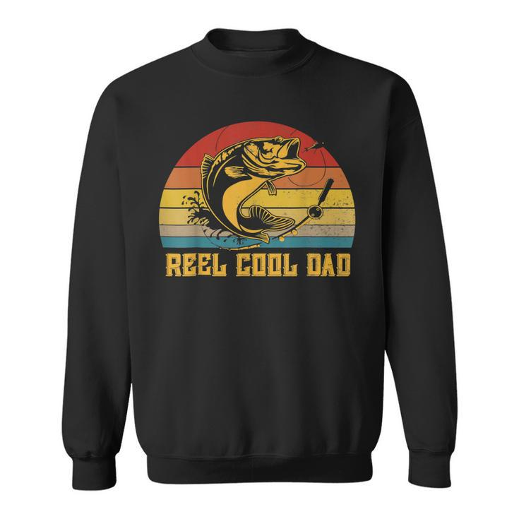 Vintage Fishing Reel Cool Dad Funny Fathers Day Sweatshirt