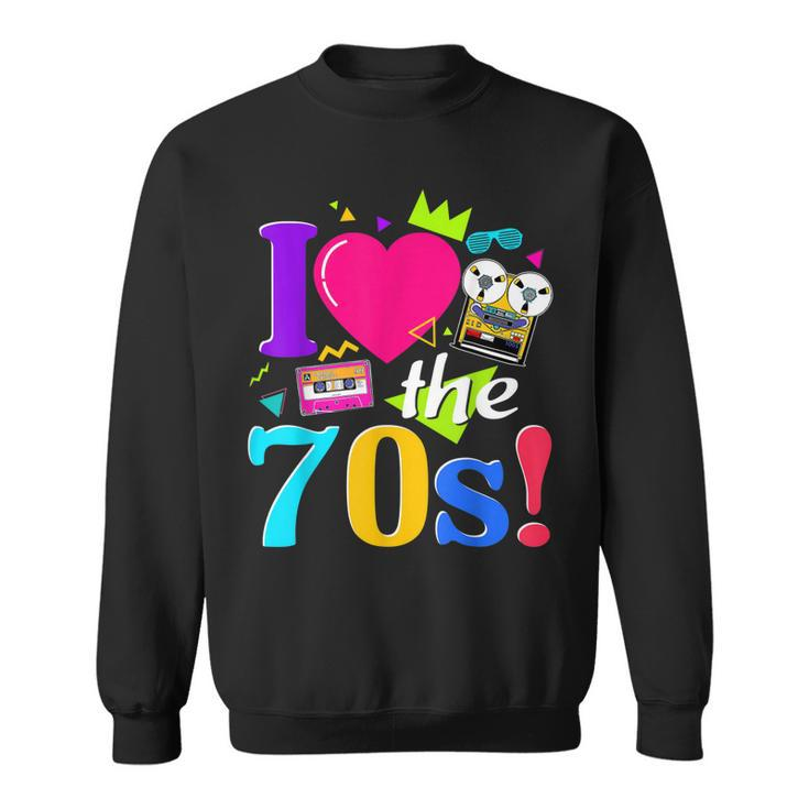 Vintage I Love The 70S Made Me 1970 70S Cassette Tape  Sweatshirt
