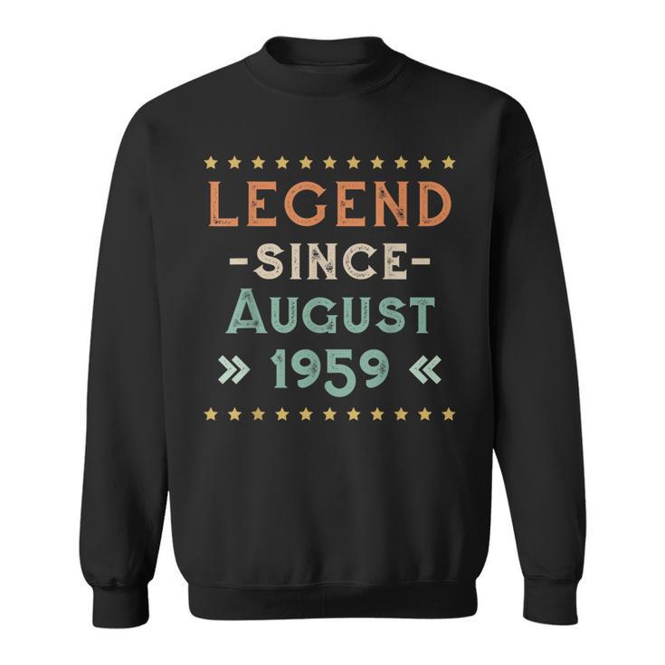 Vintage Legend Seit August 1959 Geburtstag Männer Frauen Sweatshirt