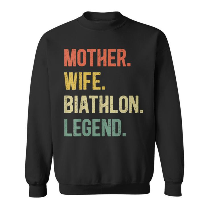 Vintage Mutter Frau Biathlon Legende Retro Wintersport Sweatshirt