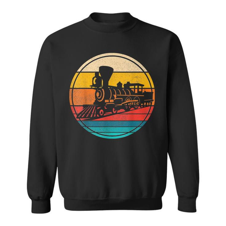 Vintage Railway Fan Locomotive Railroad Train Lover   Sweatshirt