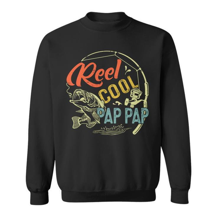 Vintage Reel Cool Pap Pap Fathers Day Fishing Fisher   Sweatshirt