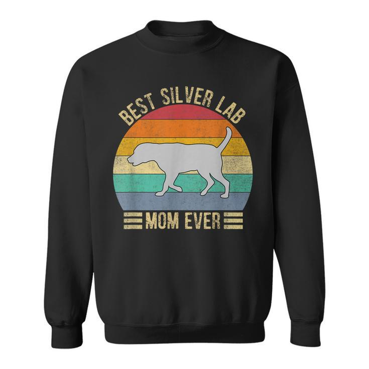 Vintage Retro Best Silver Lab Mom Ever Labrador Retriever  Sweatshirt