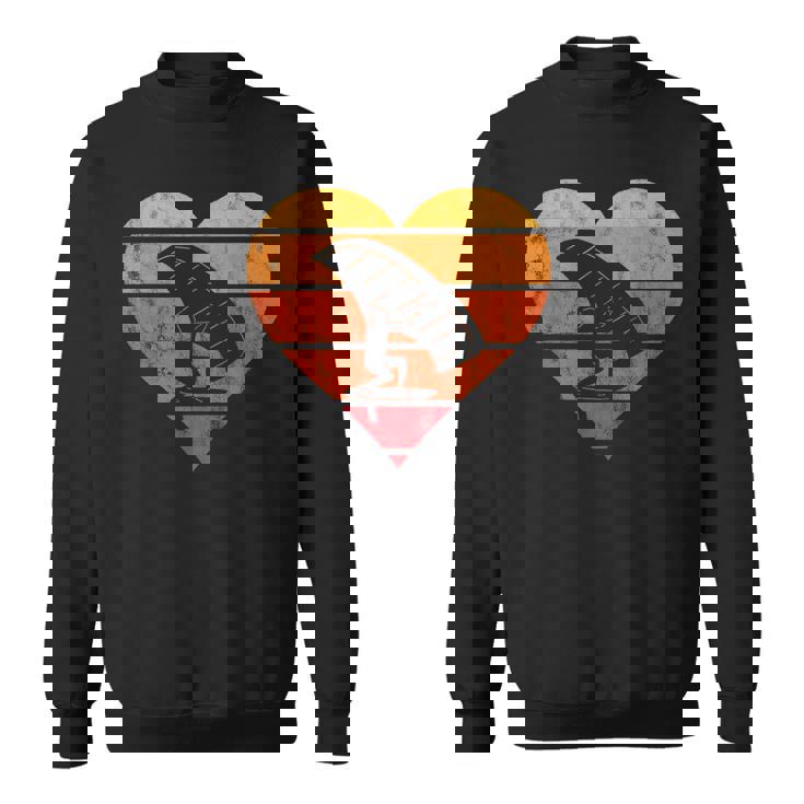 Vintage Retro Folie Herz Foiler Folie Hydrofoil Surfen Sweatshirt