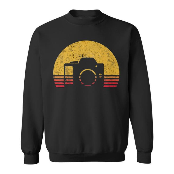 Vintage Retro Sunset Camera Photographer Gift Sweatshirt