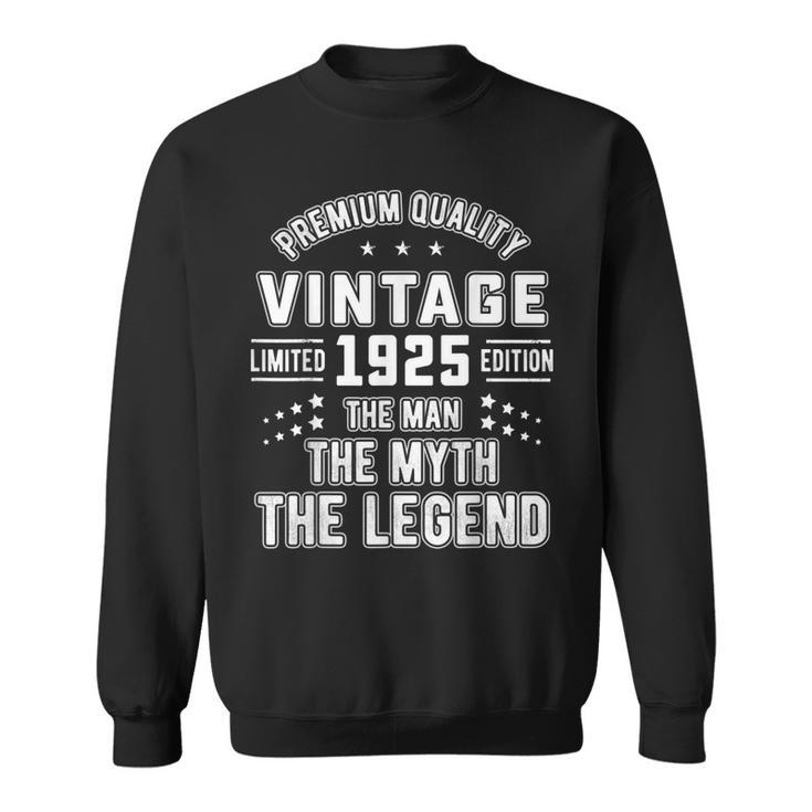 Vintage The Man Myth Legend 1925 97Th Birthday 97 Years Old Gift For Mens Sweatshirt
