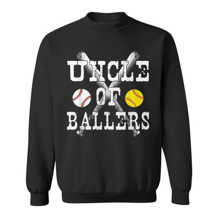 Vintage Uncle Of Ballers T  Funny Baseball Softball Lov  Sweatshirt