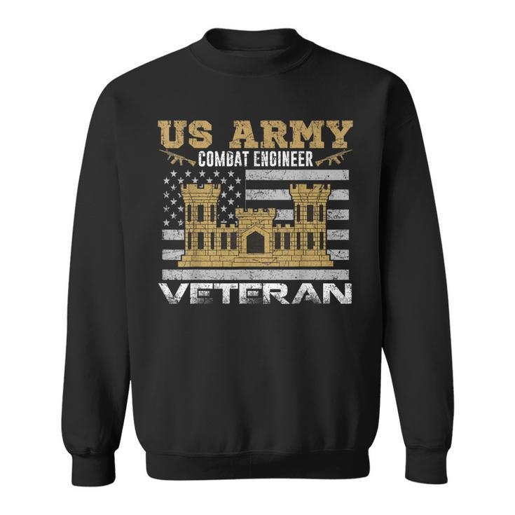 Vintage Us Army Combat Engineer Combat Engineer Veteran Gift Men Women Sweatshirt Graphic Print Unisex