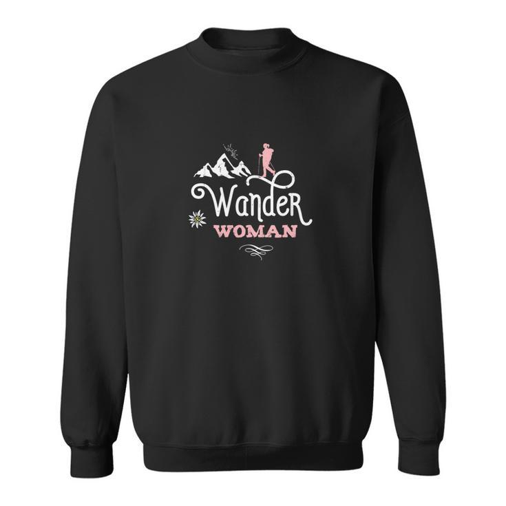 Wander Hiking Women Mountaineering Saying Mountain V2 Sweatshirt