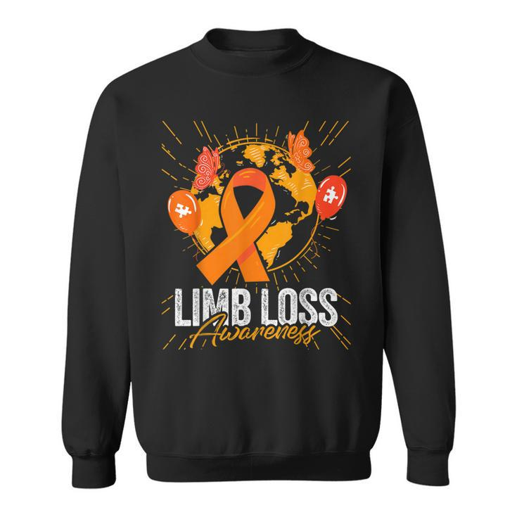 We Wear Orange For Limb Loss Awareness Leopard Rainbow Women  Sweatshirt