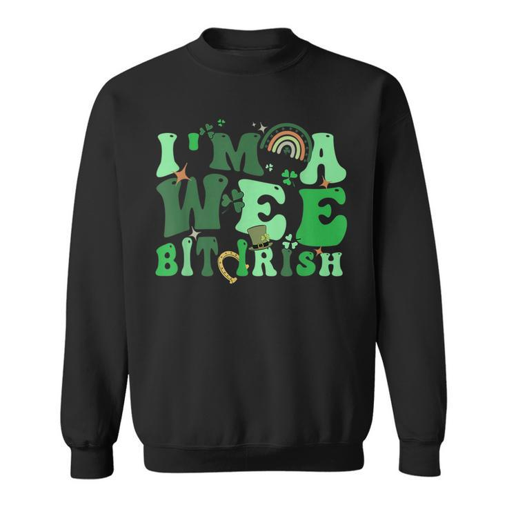 Wee Bit Irish St Patricks Day Lucky Clover Shamrock  Sweatshirt