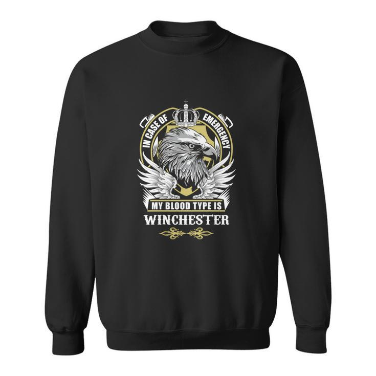 Winchester Name T  - In Case Of Emergency My  Sweatshirt