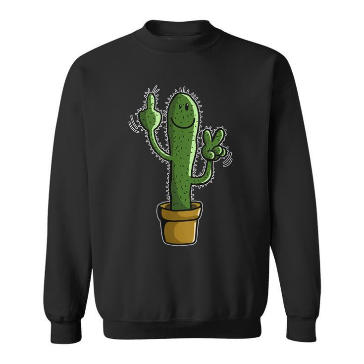 Witziges Stinkefinger Kaktus I Humor Sweatshirt
