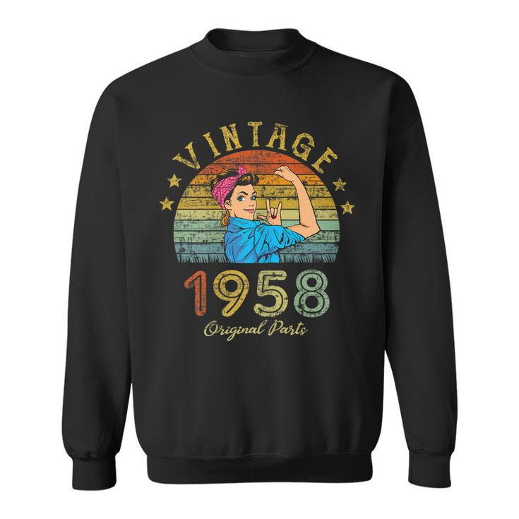 Womens 65 Year Old Awesome Since 1958 65Th Birthday Gifts Women Sweatshirt