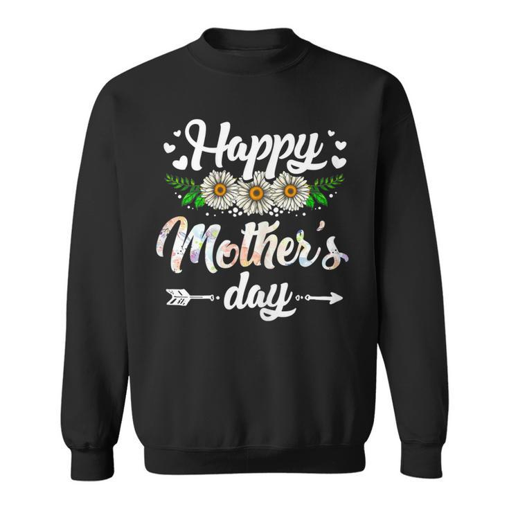 Womens Happy Mothers Day 2023 Cute Floral Women Mom Grandma  Sweatshirt
