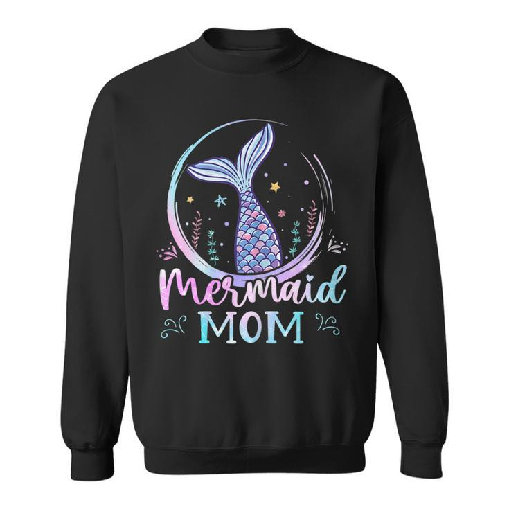Womens Mermaid Mom Birthday Mermaid Family Matching Party Squad  Sweatshirt