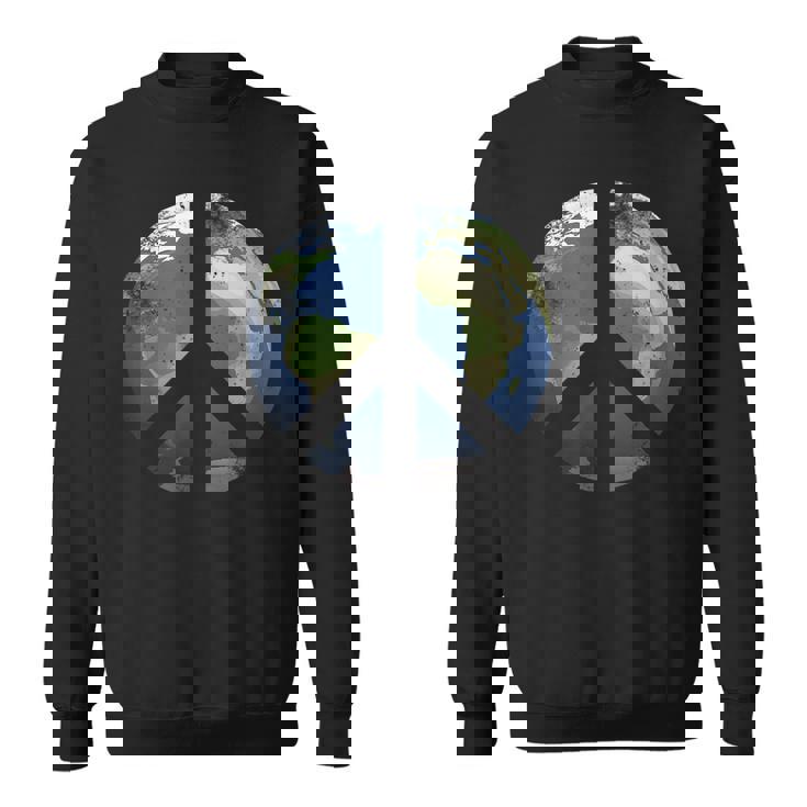 World Peace Earth Day Awareness Celebration Peace On Earth  Sweatshirt