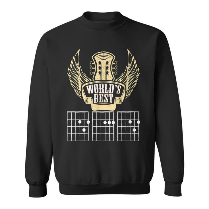 Worlds Best Guitar Dad Father Player Musician Music Gift Gift For Mens Sweatshirt