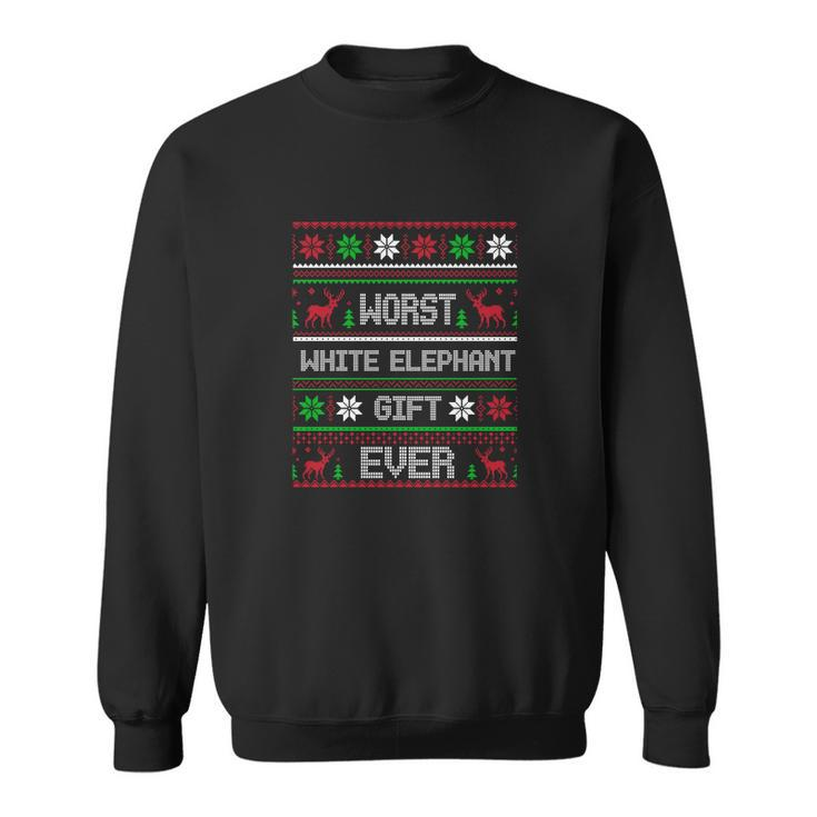 Worst White Elephant Gift Ever Funny Christmas V2 Men Women Sweatshirt Graphic Print Unisex