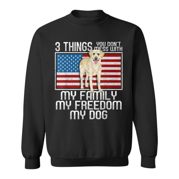 Yellow Labrador Retriever Dog 3 Things  Sweatshirt