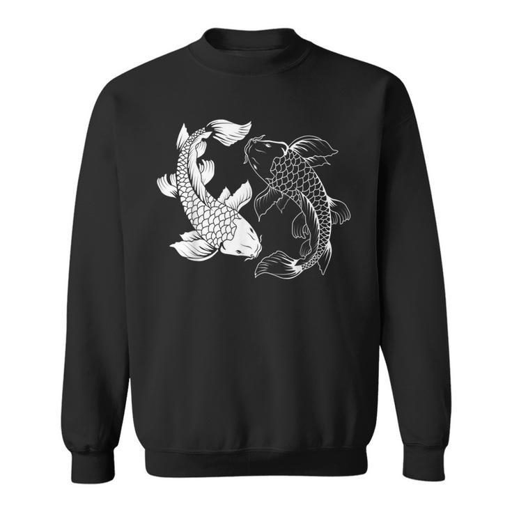Yin And Yang Japanese Koi Fish  Sweatshirt